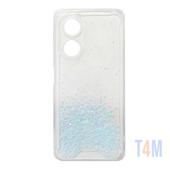 Funda de Silicona dura con Glitter para Oppo A38 4g Verde 